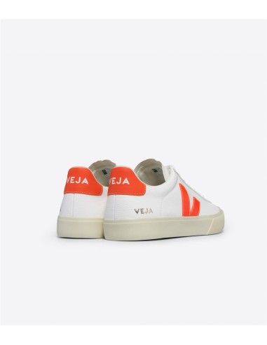 VEJA zapatilla de mujer CAMPO EXTRA WHITE ORANGE FLUO
