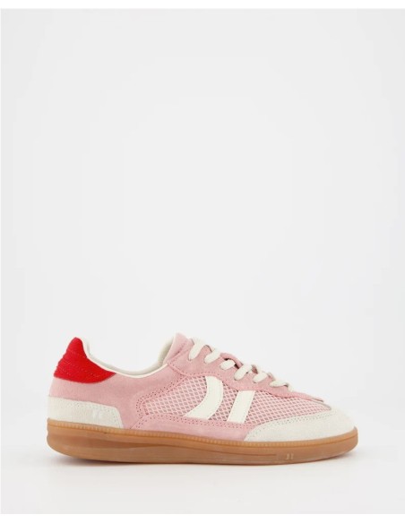 COOLWAY zapatilla de mujer BARESI NUD en color ROSA de serraje y malla