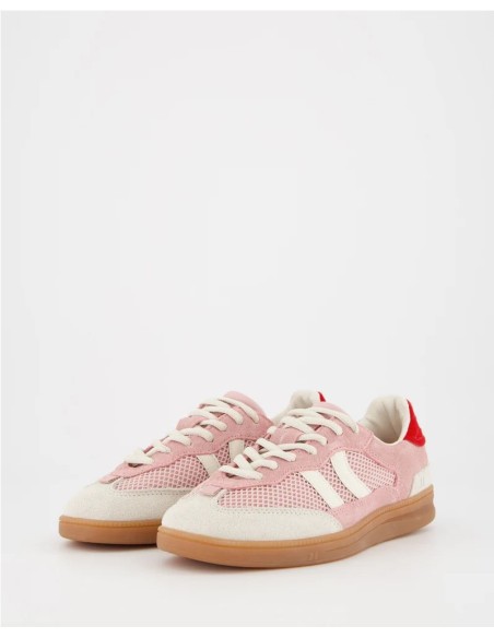 COOLWAY zapatilla de mujer BARESI NUD en color ROSA de serraje y malla