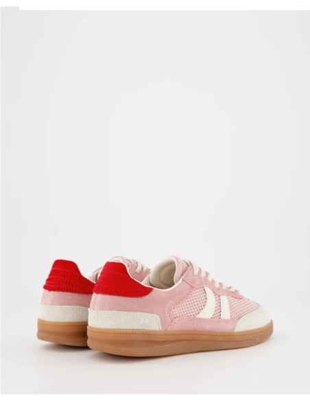 COOLWAY zapatilla de mujer BARESI NUD en color ROSA de serraje y malla