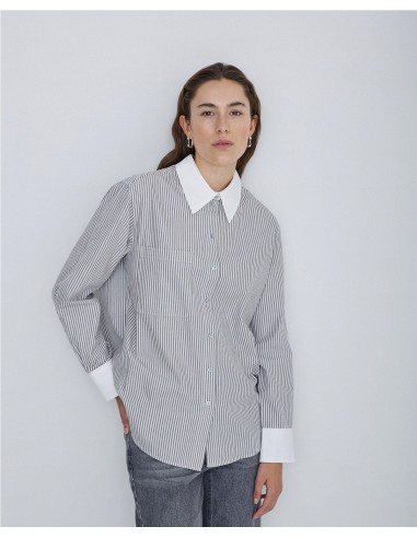 YERSE CAMISA DE RAYAS DE ALGODON 41645