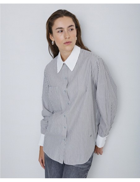 YERSE CAMISA DE RAYAS DE ALGODON 41645