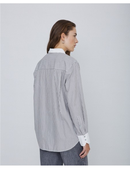 YERSE CAMISA DE RAYAS DE ALGODON 41645