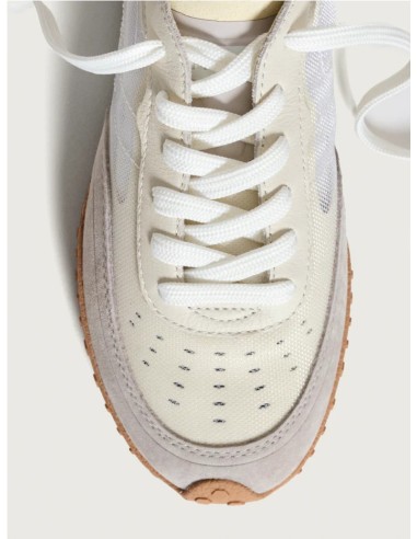 MOCKING BIRD HOFF - SNEAKER RETRO COMBINADO DE PIEL ARENA Y CRUDO
