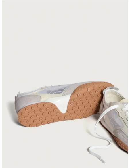 MOCKING BIRD HOFF - SNEAKER RETRO COMBINADO DE PIEL ARENA Y CRUDO
