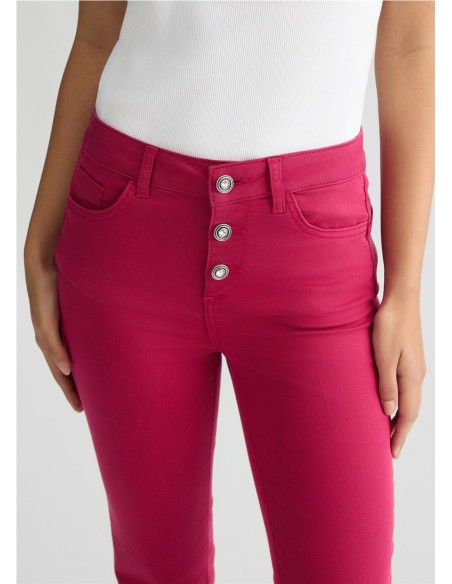 LIU JO PANTALON TOBILLERO DE TALLE ALTO WA5416.T7144 WH ACAMPANADO