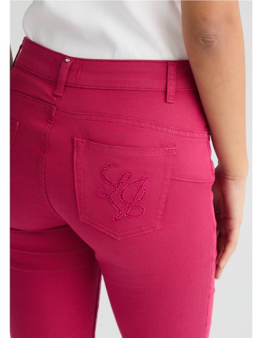 LIU JO PANTALON TOBILLERO DE TALLE ALTO WA5416.T7144 WH ACAMPANADO
