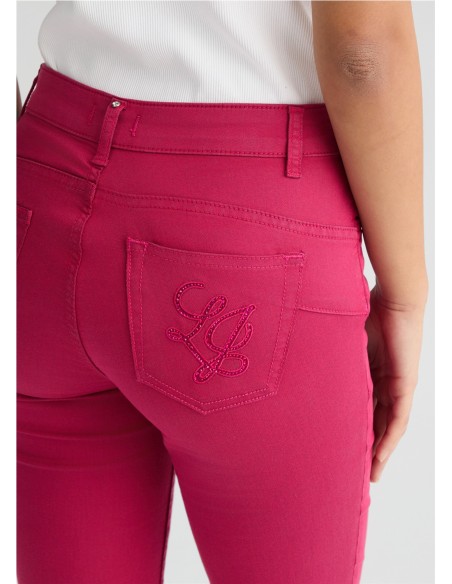 LIU JO PANTALON TOBILLERO DE TALLE ALTO WA5416.T7144 WH ACAMPANADO