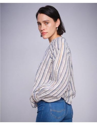 168250 ZEINA BLUSA MOS MOSH DE MUJER DE ALGODON Y LINO