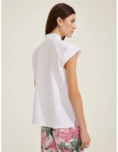 SALMO-CAMISA SM POPELIN BLANCO