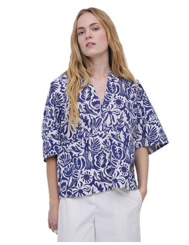 YERSE CAMISA DE ALGODÓN ORGANICO ESTAMPADA 42893