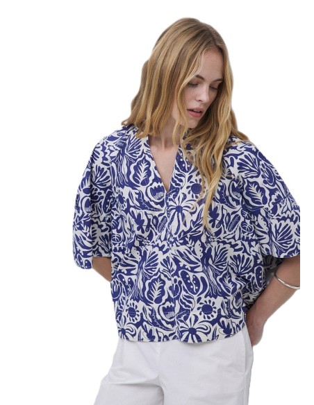 YERSE CAMISA DE ALGODÓN ORGANICO ESTAMPADA 42893