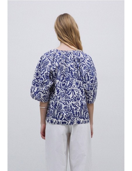 YERSE CAMISA DE ALGODÓN ORGANICO ESTAMPADA 42893