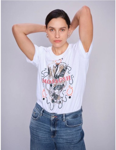 MOS MOSH CAMISETA MANGA CORTA MMHALIN O-SS CON DIBUJO EN EL PECHO
