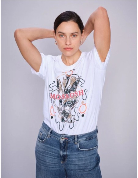 MOS MOSH CAMISETA MANGA CORTA MMHALIN O-SS CON DIBUJO EN EL PECHO