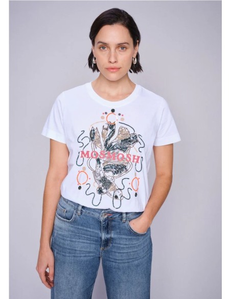 MOS MOSH CAMISETA MANGA CORTA MMHALIN O-SS CON DIBUJO EN EL PECHO