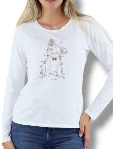 MF5519.JS923 CAMISETA LIU JO DE MUJER DE MANGA LARGA