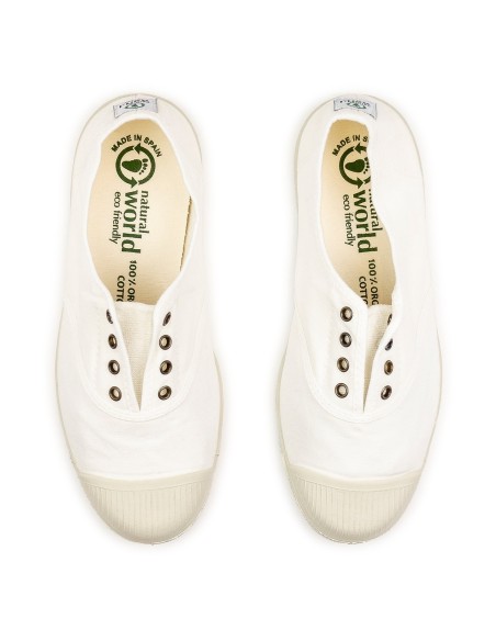 Lavanda zapatilla sin cordones NATURAL WORLD.