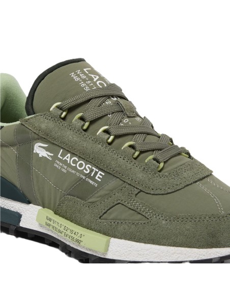 Lacoste Elite Active Khaki de hombre. Zapatilla tipo running