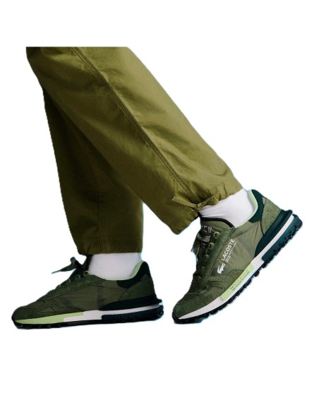 Lacoste Elite Active Khaki de hombre. Zapatilla tipo running