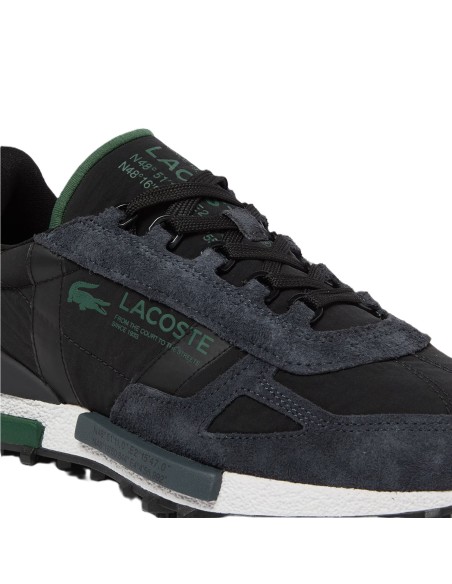 Lacoste Zapatilla Elite Active Black para hombre en nylon y piel