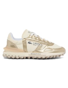 Zapatilla Lacoste Elite Active de mujer beige con detalles dorados