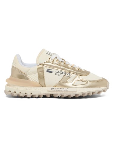 Zapatilla Lacoste Elite Active de mujer beige con detalles dorados