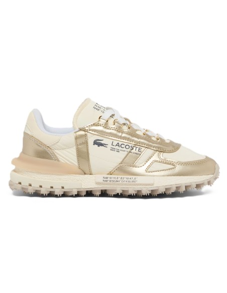 Zapatilla Lacoste Elite Active de mujer beige con detalles dorados