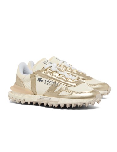 Zapatilla Lacoste Elite Active de mujer beige con detalles dorados