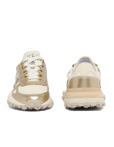 Zapatilla Lacoste Elite Active de mujer beige con detalles dorados