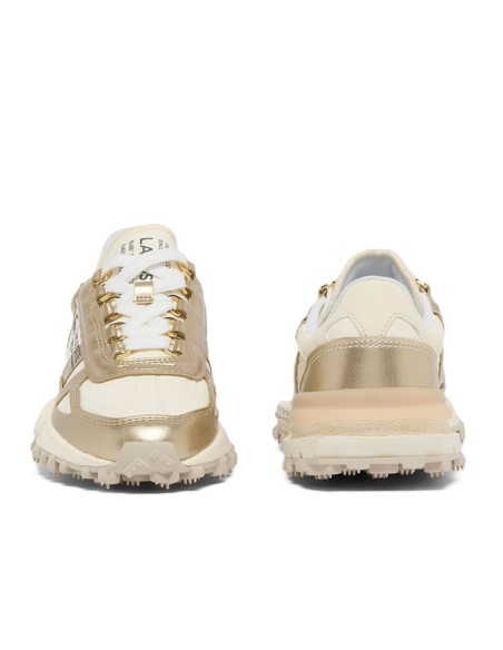 Zapatilla Lacoste Elite Active de mujer beige con detalles dorados