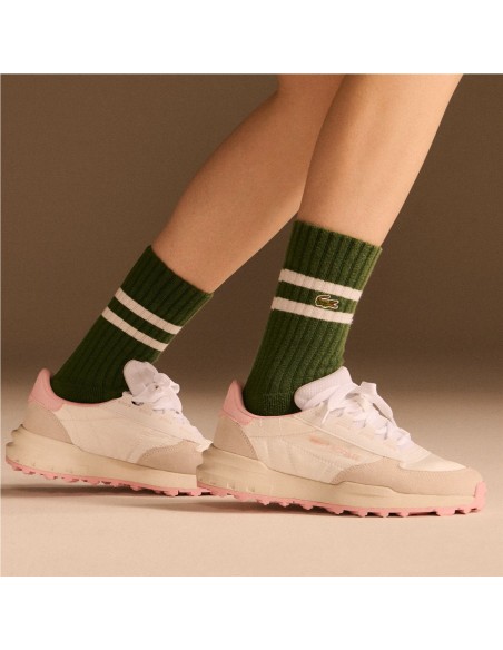 Zapatilla Lacoste de Mujer Elite Active Evo, en blanco y rosa
