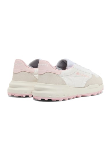 Zapatilla Lacoste de Mujer Elite Active Evo, en blanco y rosa