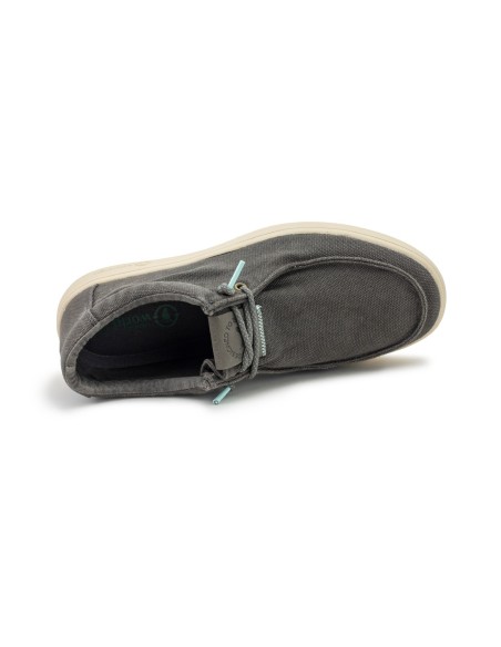 8411E TEAL zapato wallabi NATURAL WORLD unisex, de algodón orgánico.