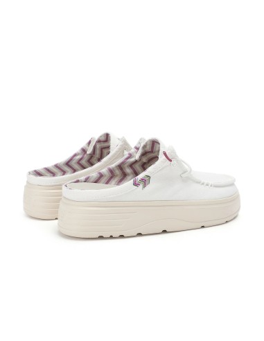 Zueco CAPARICA de mujer WALK IN PITAS de algodón con suela blockde 4cm
