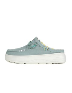 Zueco CAPARICA de mujer WALK IN PITAS de algodón con suela blockde 4cm 2