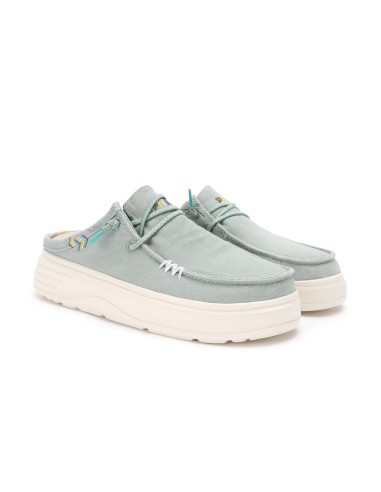 Zueco CAPARICA de mujer WALK IN PITAS de algodón con suela blockde 4cm