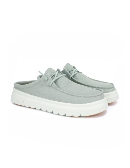 MONACO zueco de algodón Walk in Pitas de suela de 4 cm