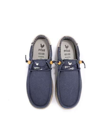 WP150 RYAN zapato wallabi WALK IN PITAS de hombre de algodon y lino.