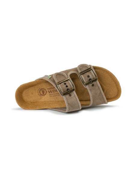 7001E TROPIC Sandalia Natural World con dos tiras de algodón