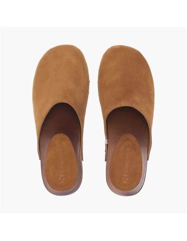 SUPERGA zueco de mujer 3016 SUEDE, de serraje y estilo holandes.