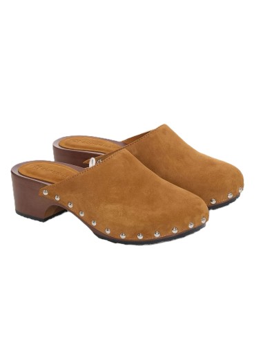 SUPERGA zueco de mujer 3016 SUEDE, de serraje y estilo holandes.