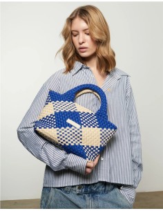AMELIA BOLSO TRENZADO PEQUEÑO AZUL 2