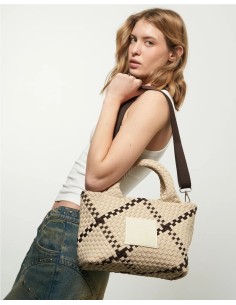 AMELIA BOLSO TRENZADO PEQUEÑO BEIGE 2