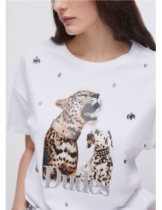 CAMISETA DALMATA Y TIGRE PECHO BLANCO 2