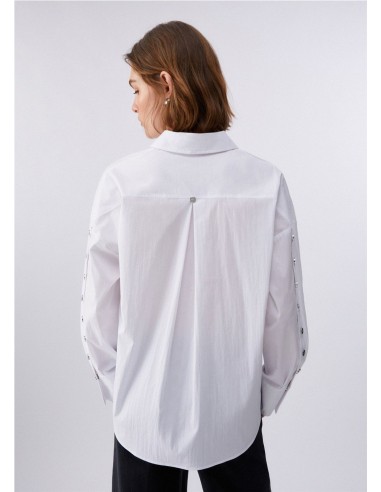 CAMISERA AMPLIA BOTONES MANGA BLANCO