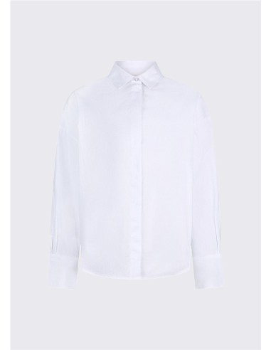 CAMISERA AMPLIA BOTONES MANGA BLANCO