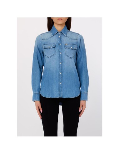 CAMISA BASICA DENIM AZUL CELESTE