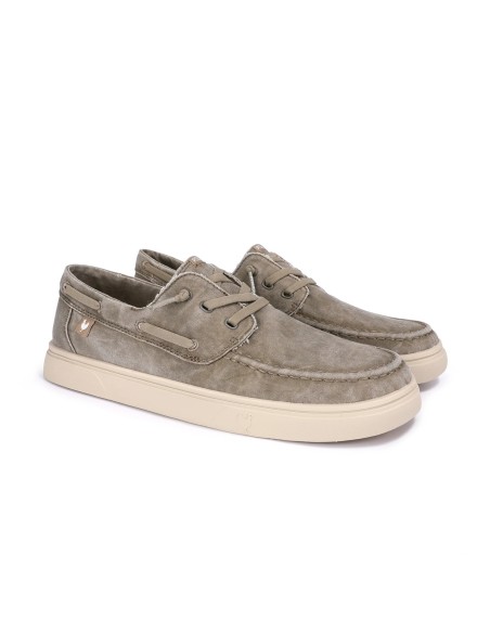 MYLOS zapato nautico WALK IN PITAS de hombre de algodón lavado.
