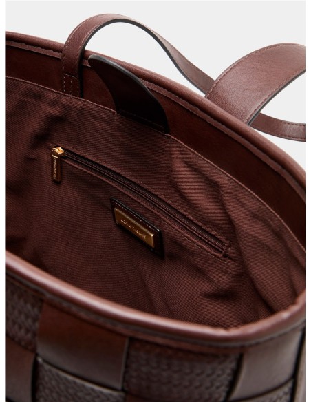 BLION OF PORCHES bolso trenzado LP007518 con asas de hombro y saco.